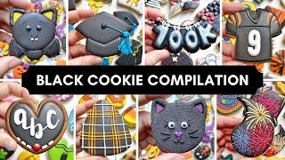 BLACK COOKIES  an epic cookie decorating compilation of all black cookies 