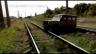 Train crashes into car in Russia - driving in Russia train car crash