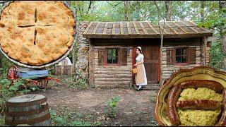 1800s Cooking in my little cabin Making Dinner 200 Years Ago Real Historic Recipes ASMR