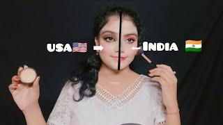 ASMR India VS America Makeup Look Challenge 