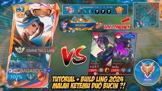 TUTORIAL LING BUILD TERBARU SETELAH LING DI NERF KILL 27 KETEMU BUCIN + EPIC COMEBACK SERU - MLBB