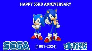 Happy 33rd Anniversary Sonic The Hedgehog 1991-2024