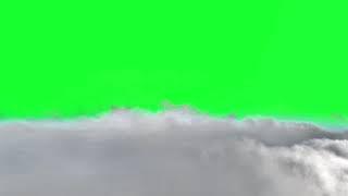 Flying Above the Clouds on Green Screen