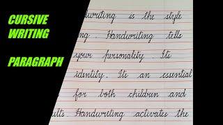 How to write in CURSIVE  PARAGRAPH WRITING  CURSIVE WRITING  How to JOIN LETTERS  HANDWRITING