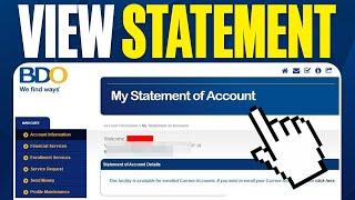 How To View Statement Of Account In BDO 2024