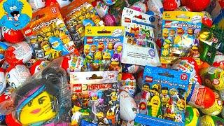 Будни Коллекционера. Открываем Киндер Сюрпризы. Unboxing a lot of Kinder Surprise Eggs and Lego pack