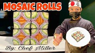 HOW TO MAKE EASY MOSAIC ROLL  FOUR SEAS ROLLS