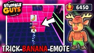 OP Trick Banana Special Emote   Winning 6450 CROWN  Stumble Guys