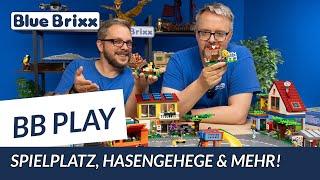 Neue BlueBrixx Play Sets Spielplatz Hasengehege & mehr