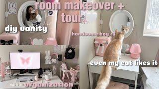 ˚ ༘ ⋆｡˚ room makeoverorganization + tour   new vanity rearranging ⋆ ˚｡⋆୨୧˚