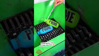 PRIME Bottles into Shredder Machine   #asmr #shreddermachine #satisfying #experiment