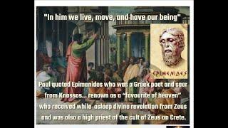 Who said it 1st? St Paul or Epimenides? High Priest of Zeus In him we live move have our being