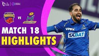 ILT20 2024 Match Highlights  MI Emirates vs Sharjah Warriors  Match18  #ILT20