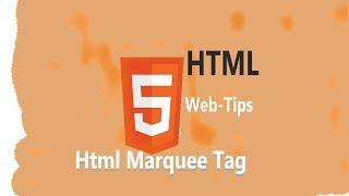 HTML Marquee Tag  All attributes Direction Behavior Loop Scrollamount bgcolor etc.