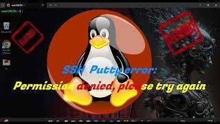 Putty SSH connection Error Permission Denied Please Try Again Quick Fix Tutorial #ssh