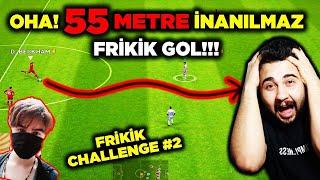 OHA  55 METRE FRİKİK GOL  HAYATIMDA YEDİĞİM EN İYİ GOL  TOLGA İLE FRİKİK CHALLENGE