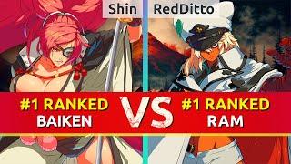 GGST ▰ Shin #1 Ranked Baiken vs RedDitto #1 Ranked Ramlethal. High Level Gameplay