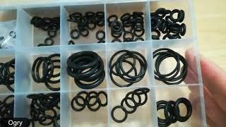 225 pcslot Black Rubber O Ring Assortment Washer Gasket Sealing O-Ring Kit