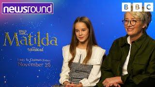 Matilda Stars Alisha Weir & Emma Thompson chat to Ricky  Newsround