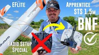 E-flite - Apprentice STS - 1.5m - RTF to BNF Radio Setup - Transmitter Upgrade from DXS to NX7e