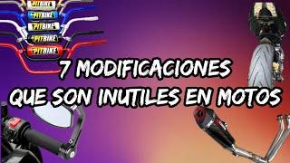 7 MODIFICACIONES  INUTILES EN MOTOCICLETAS