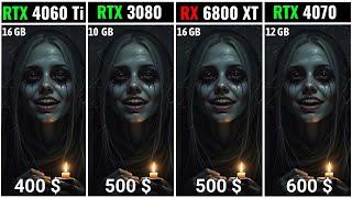 RTX 4060 TI  VS RX 6800 XT VS RTX 4070 VS RTX 3080 TEST IN 13 GAMES