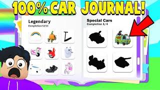 I Completed 100% CARS in *NEW* Adopt Me JOURNAL