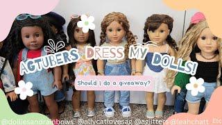 AGTUBERS DRESS MY DOLLS @AllycatlovesAG @dolliesandrainbows@AGJitters @ag4allages