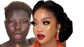 EPIC  VIRAL ⬆️ SHE WAS TRANSFORMED MAKEUP TRANSFORMATION MELANIN GODDESS DARK SKIN