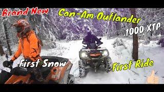 New Can Am Outlander 1000 XTP Max  First Ride First Snow ‍️