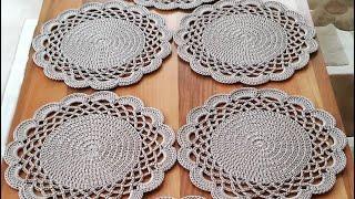 Paso a paso de este hermoso Mantel Individual tejido Crochet️