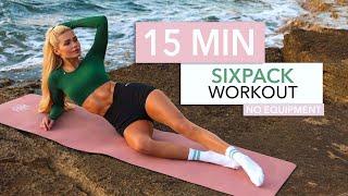 15 MIN SIXPACK WORKOUT - Medium with Beginner Alternatives  for lower upper & side abs