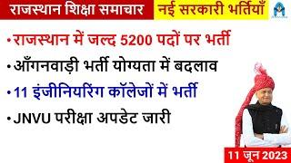 राजस्थान में जल्द 5000+ भर्ती  Rajasthan new vacancy 2023  Aanganwadi bharti update  sampat sir