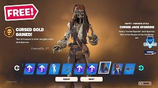 Fortnite X Pirates of the Caribbean  Cursed Sails Pass - All Rewards Unlocked and Full Showcase