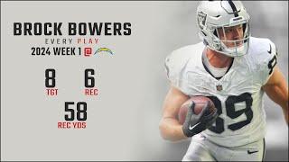 Brock Bowers Week 1 Replay Every Target and Catch @ Los Angeles Chargers