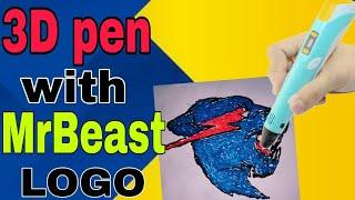 How to drawing with MRbeast logo  3d pen with MRbeast logo #mrbeast