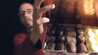 ASMR Whispered Candy Tasting  Review - Assorted Chocolates + Gummy Bears from Germany