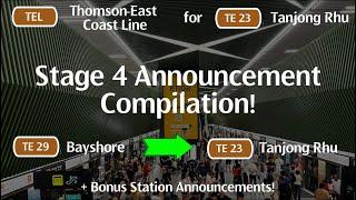 Thomson-East Coast Line Stage 4 Announcement Compilation TEL4