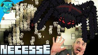 Necesse - Fighting the Spider Queen in the Snow Caves and Amazing New Weapons