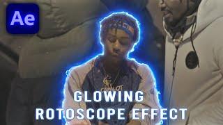 How To Create a GLOWING ROTOSCOPE effect  After Effects