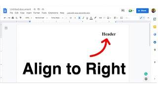 How To Put a Header On the Right Side of the Page Google Docs