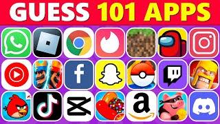 Guess the App Logo in 3 Seconds ⏱️ 101 Popular App Logos Challenge 2024 Apps