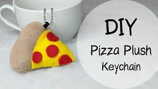 DIY Pizza Plush Keychain   With Free Templates