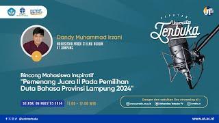 Bincang Mahasiswa Inspiratif Pemenang juara II Pada Pemilihan Duta Bahasa Provinsi Lampung 2024