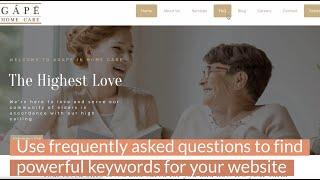 Use FAQs to Find Keywords