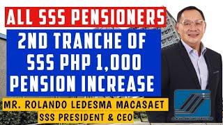 SSS 2ND TRANCHE PENSION INCREASE UPDATE