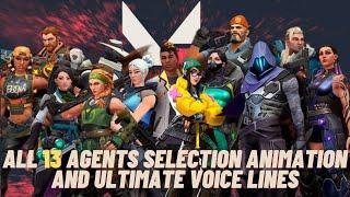 All Valorant Agents Ultimate Voice Lines and Selection Animations All 13 Agents