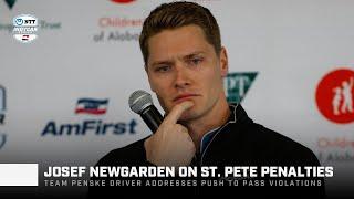 Josef Newgarden addresses St. Petersburg disqualification Team Penske penalties  INDYCAR SERIES