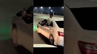 Car driveng enjoying with friends in riyadh