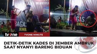 Viral Kades di Jember Tiba-Tiba Jatuh Lalu Meninggal saat Nyanyi Bareng Biduan  tvOne Minute